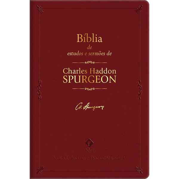15203630691_15203497275_9786553503236.jpg Bíblia de estudos e sermões de Charles H. Spurgeon - Bordô - Image 1