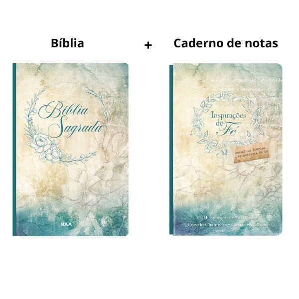 15315638953-kit-inspiracoes-de-fe.jpg kit Inspirações - Bíblia sagrada NAA + Caderno de anotações - Image 1