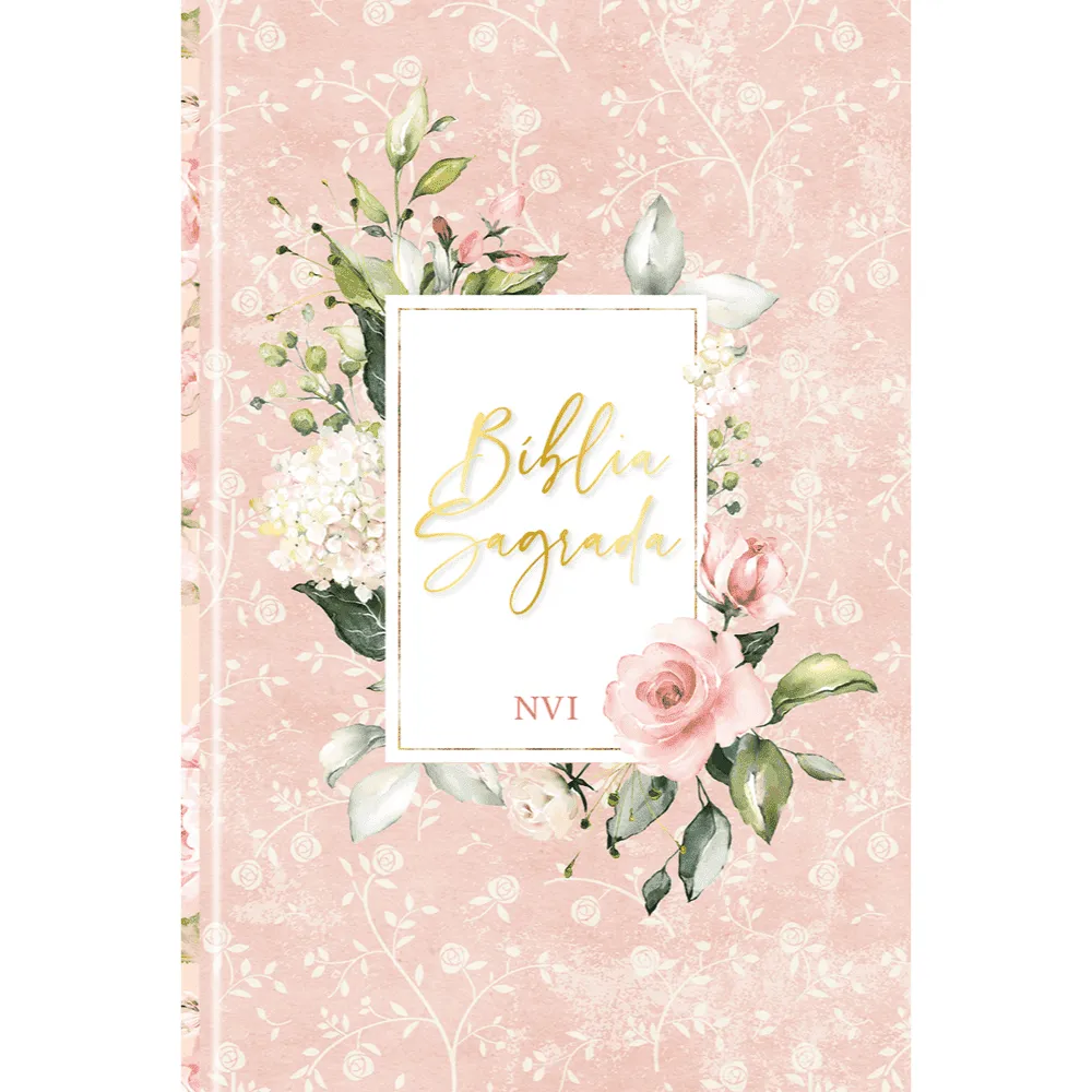 15352997019-9786586078688.png Bíblia Sagrada flores rosa - NVI - Image 1