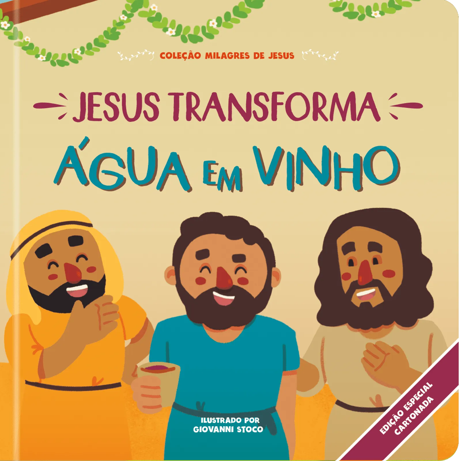 Jesus transforma água em vinho|
Coleção Milagres de Jesus - Cartonado - Image 1