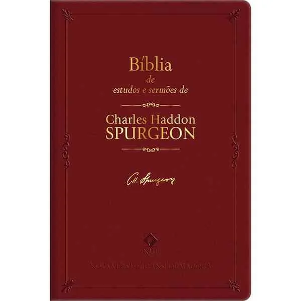 Bíblia de estudos e sermões de  Charles H. Spurgeon - Bordô - Image 1